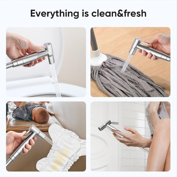 Handheld Toilet Bidet Sprayer for Toilet-Adjustable Water Pressure Control with - Picture 4 of 6